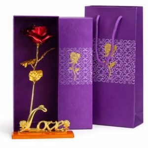 Golden Red Rose Box
